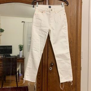Gap Denim Cheeky/Straight White Jeans